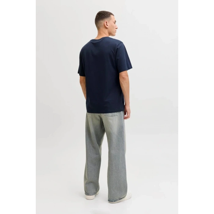 Jack&Jones 12288536 0 Yaka Erkek Tshirt - Lacivert