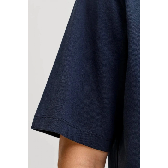 Jack&Jones 12288536 0 Yaka Erkek Tshirt - Lacivert