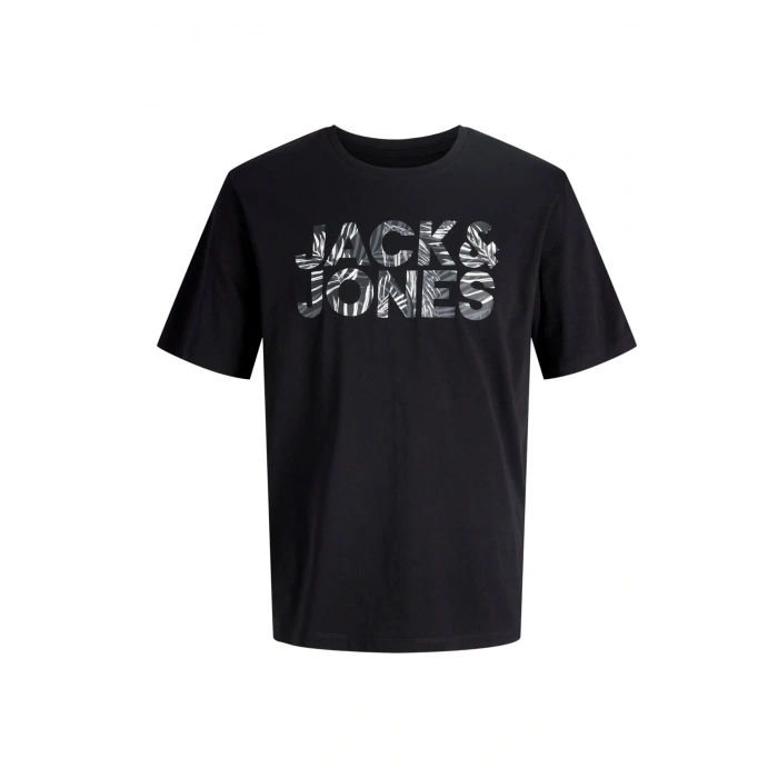 Jack&Jones 12288536 0 Yaka Erkek Tshirt - Siyah