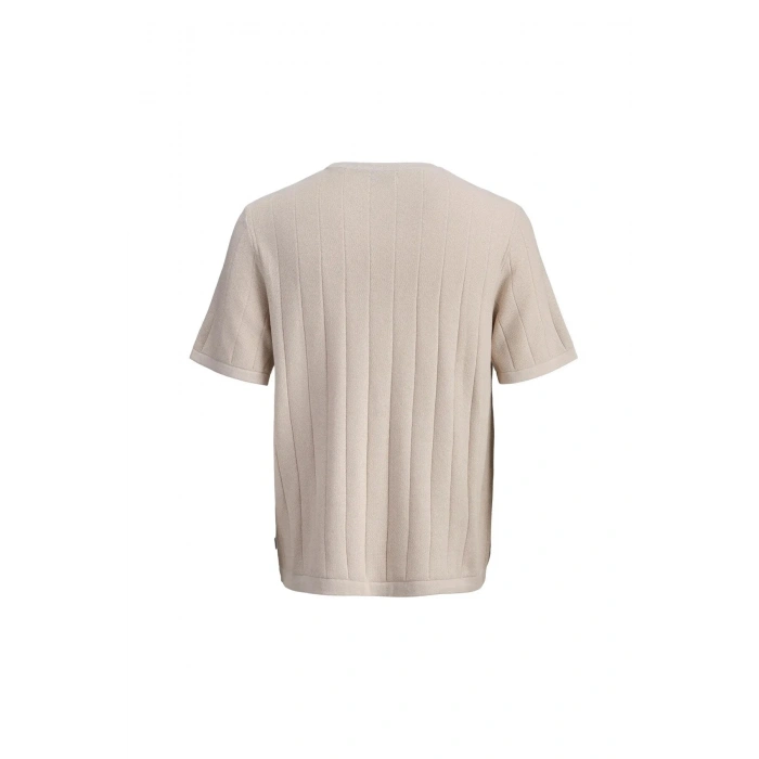 Jack&Jones 12288582 0 Yaka Erkek Tshirt - Bej