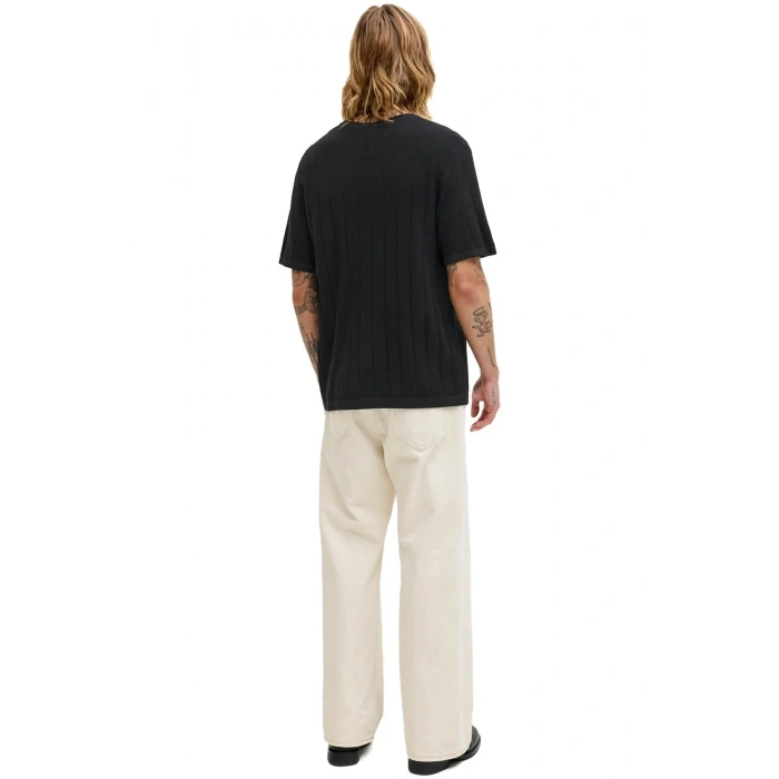 Jack&Jones 12288582 0 Yaka Erkek Tshirt - Siyah