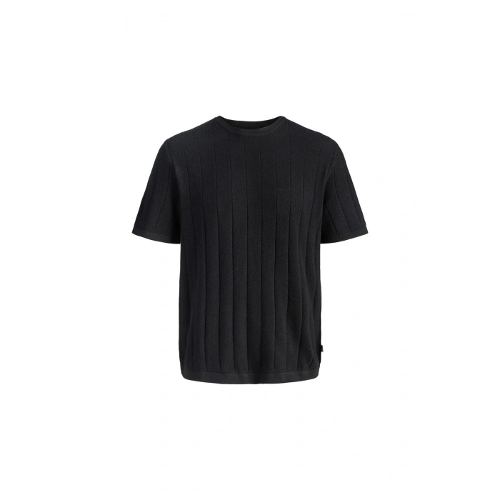 Jack&Jones 12288582 0 Yaka Erkek Tshirt - Siyah