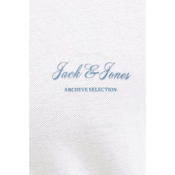 Jack&Jones 12288877 Yakali Erkek Tshirt - Beyaz