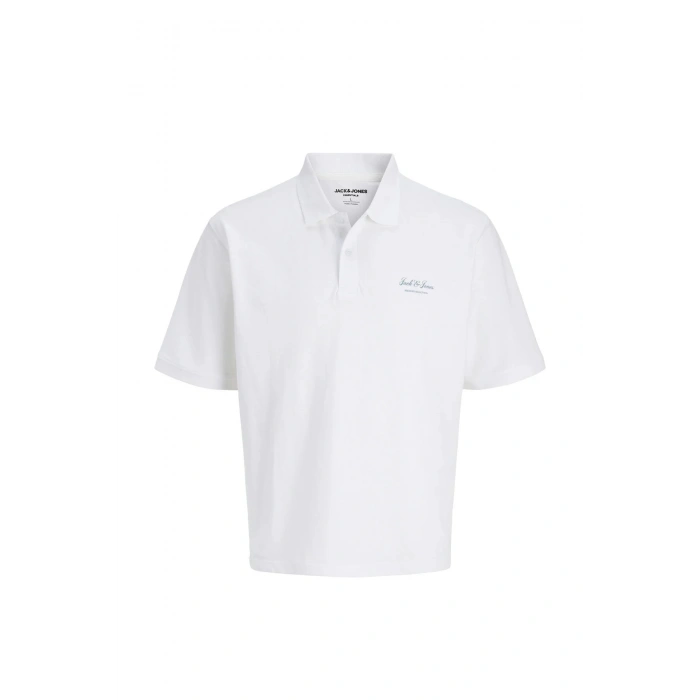 Jack&Jones 12288877 Yakali Erkek Tshirt - Beyaz