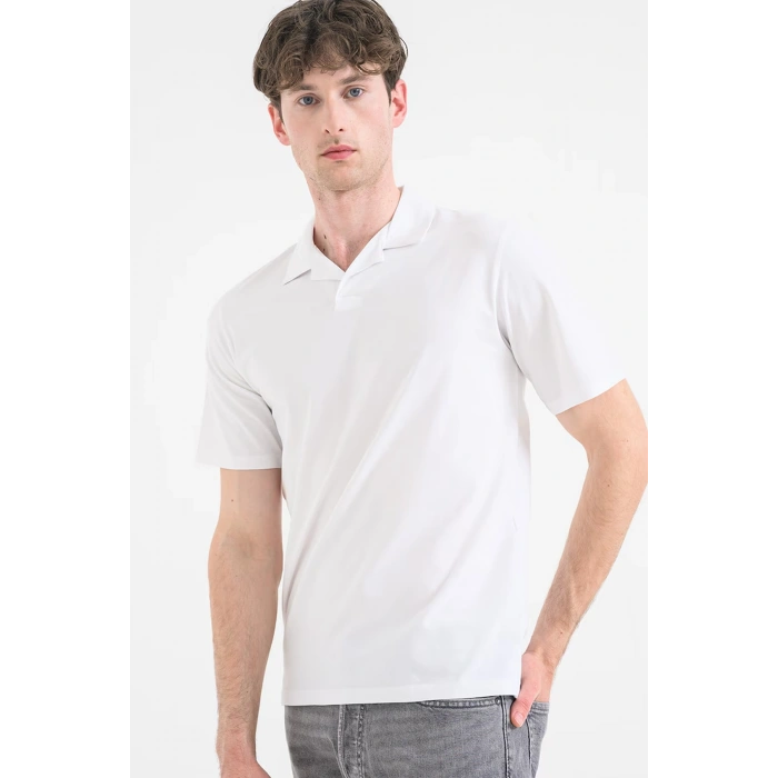 Jack&Jones 12288948 Yakali Erkek Tshirt - Beyaz