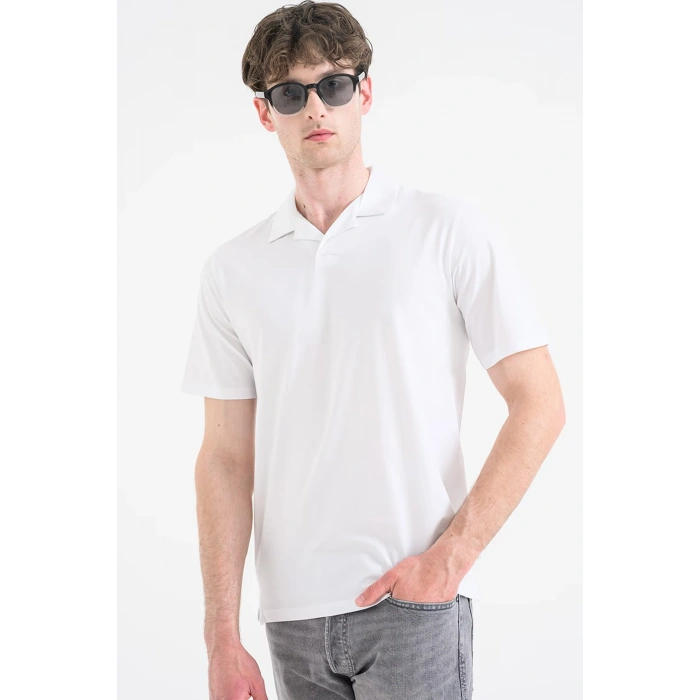 Jack&Jones 12288948 Yakali Erkek Tshirt - Beyaz