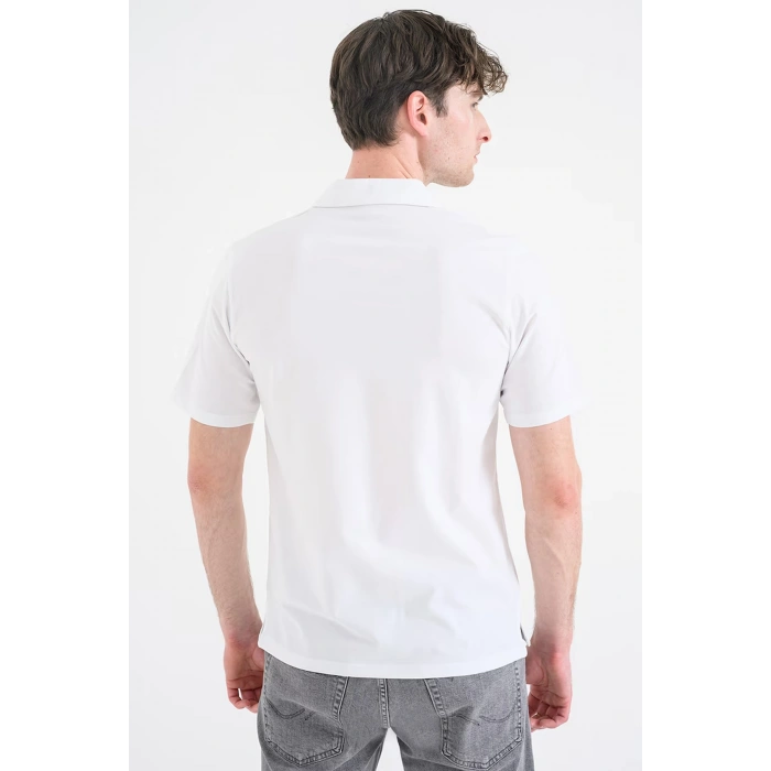Jack&Jones 12288948 Yakali Erkek Tshirt - Beyaz