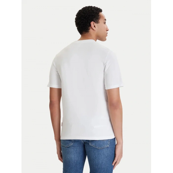 Jack&Jones 12289880 0 Yaka Erkek Tshirt - Beyaz