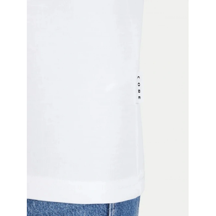 Jack&Jones 12289880 0 Yaka Erkek Tshirt - Beyaz