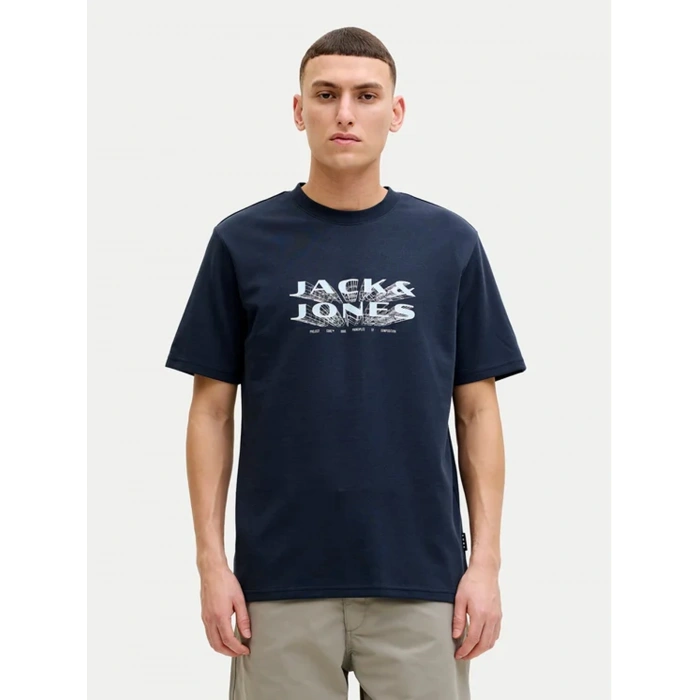 Jack&Jones 12289880 0 Yaka Erkek Tshirt - Lacivert