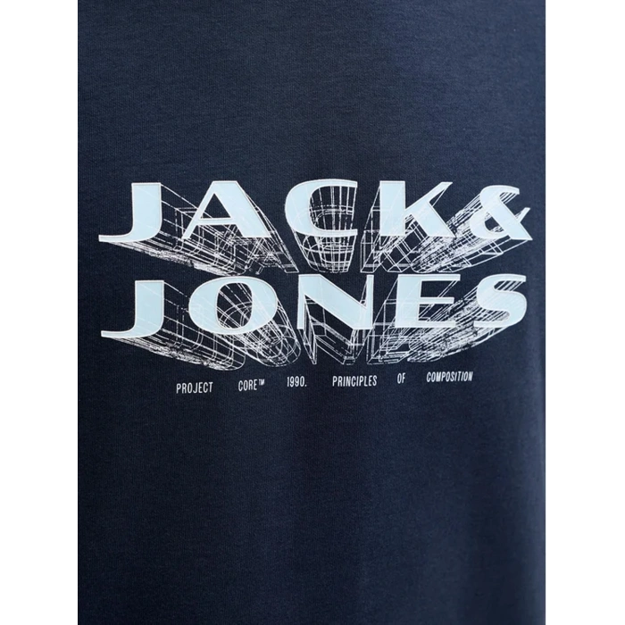 Jack&Jones 12289880 0 Yaka Erkek Tshirt - Lacivert