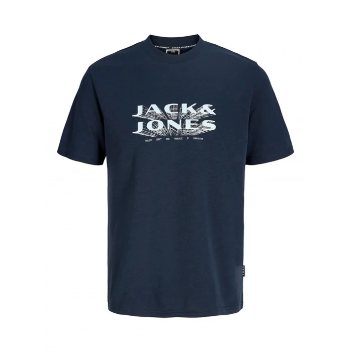 Jack&Jones 12289880 0 Yaka Erkek Tshirt - Lacivert