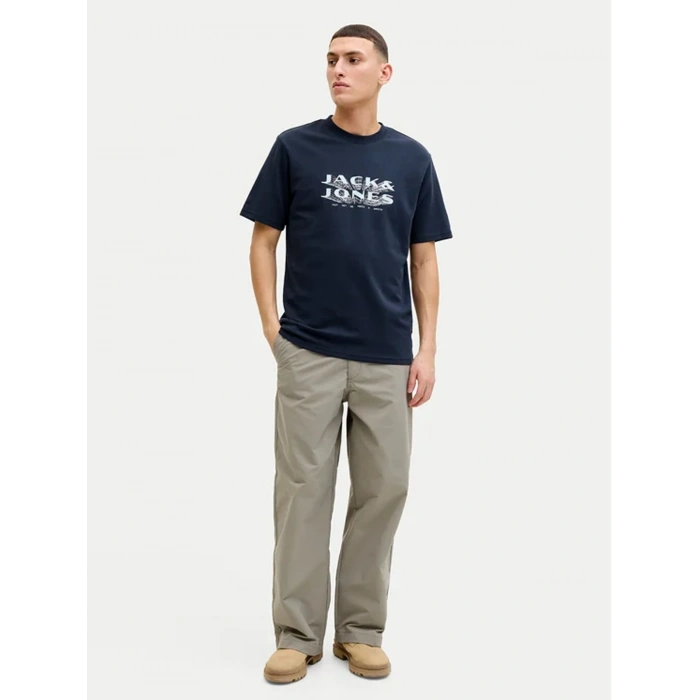 Jack&Jones 12289880 0 Yaka Erkek Tshirt - Lacivert