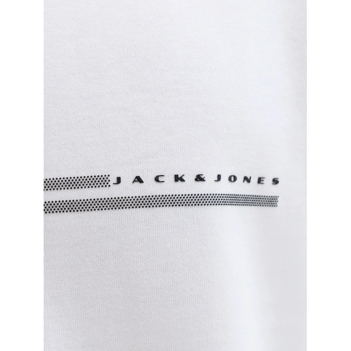 Jack&jones 12289936 0 Yaka Erkek Tshirt - Beyaz