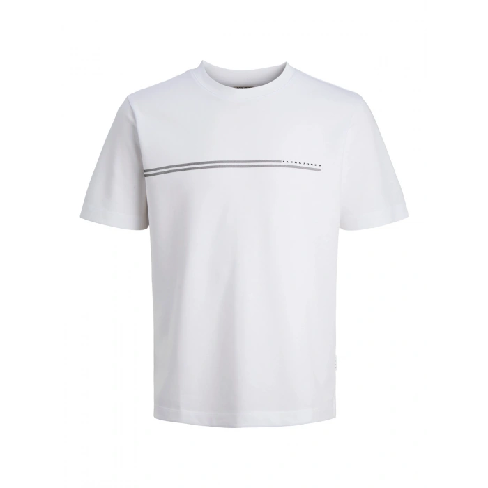 Jack&jones 12289936 0 Yaka Erkek Tshirt - Beyaz