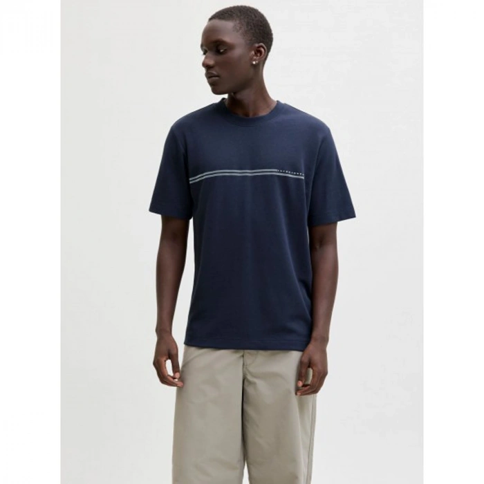 Jack&jones 12289936 0 Yaka Erkek Tshirt - Lacivert