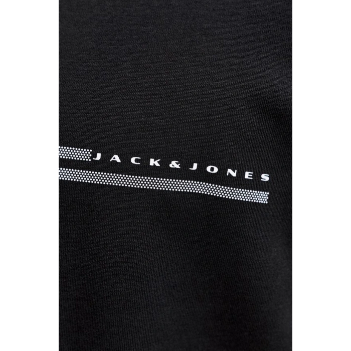 Jack&jones 12289936 0 Yaka Erkek Tshirt - Siyah