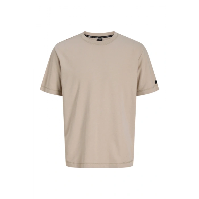 Jack&Jones 12289962 0 Yaka Erkek Tshirt - Toprak