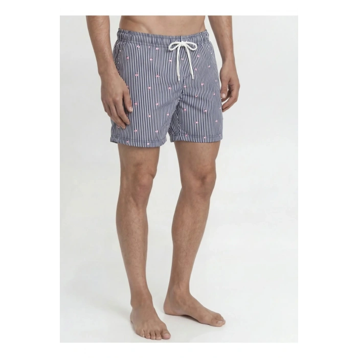 Jack&Jones 12291425 Erkek Sort - Lacivert Cizg