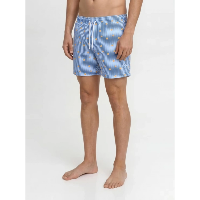 Jack&Jones 12291425 Erkek Sort - Mavi Cizgili