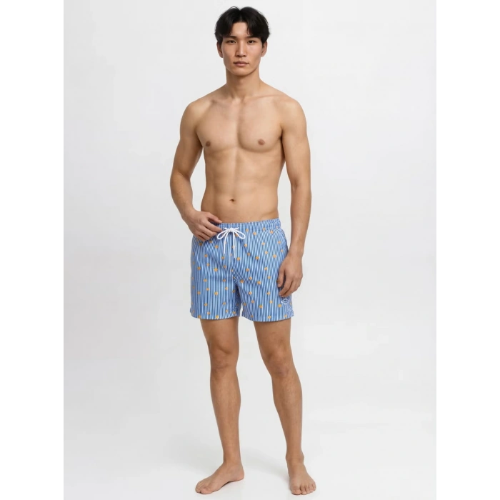 Jack&Jones 12291425 Erkek Sort - Mavi Cizgili