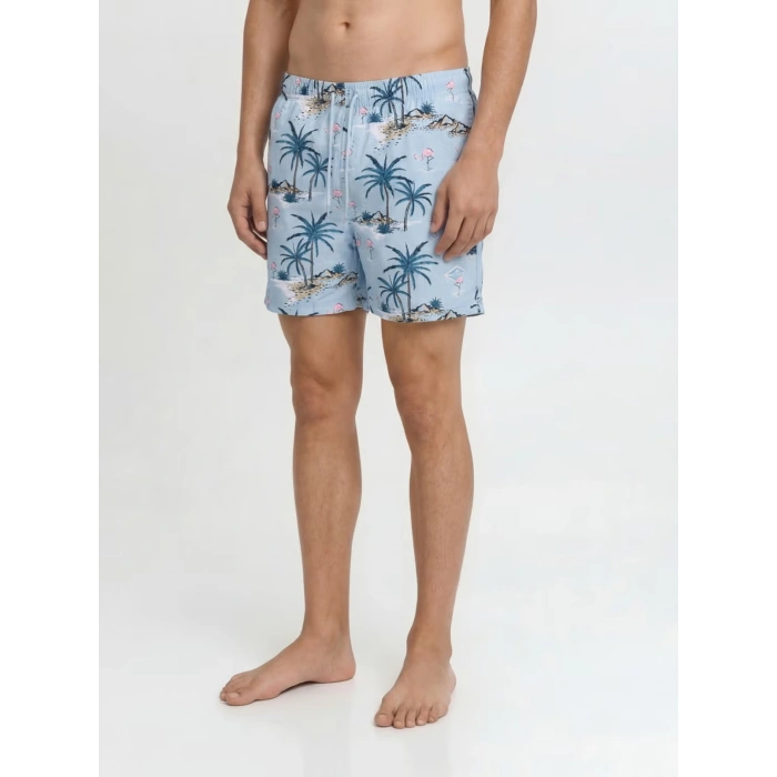 Jack&Jones 12291426 Erkek Deniz Sort - Indigo Desenli