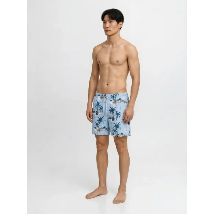 Jack&Jones 12291426 Erkek Deniz Sort - Indigo Desenli
