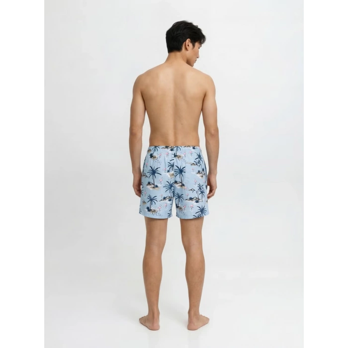 Jack&Jones 12291426 Erkek Deniz Sort - Indigo Desenli