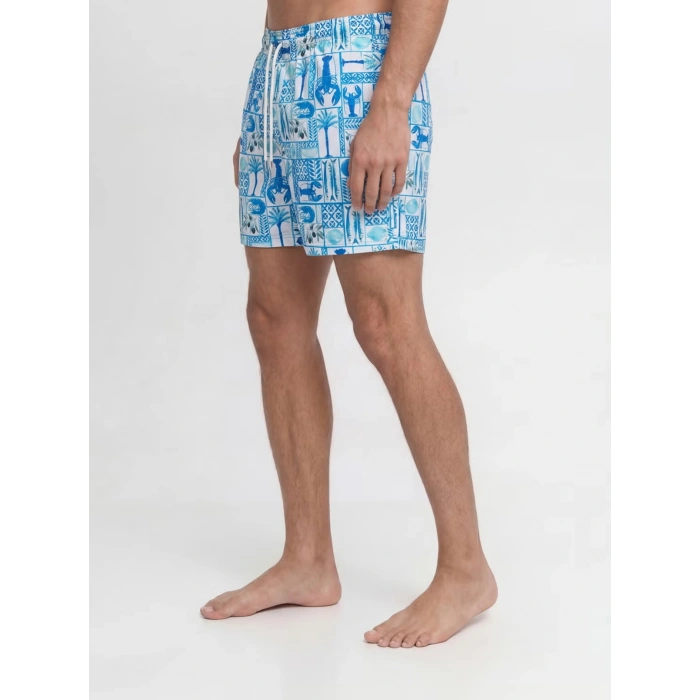 Jack&Jones 12291426 Erkek Deniz Sort - Mavi Desenli