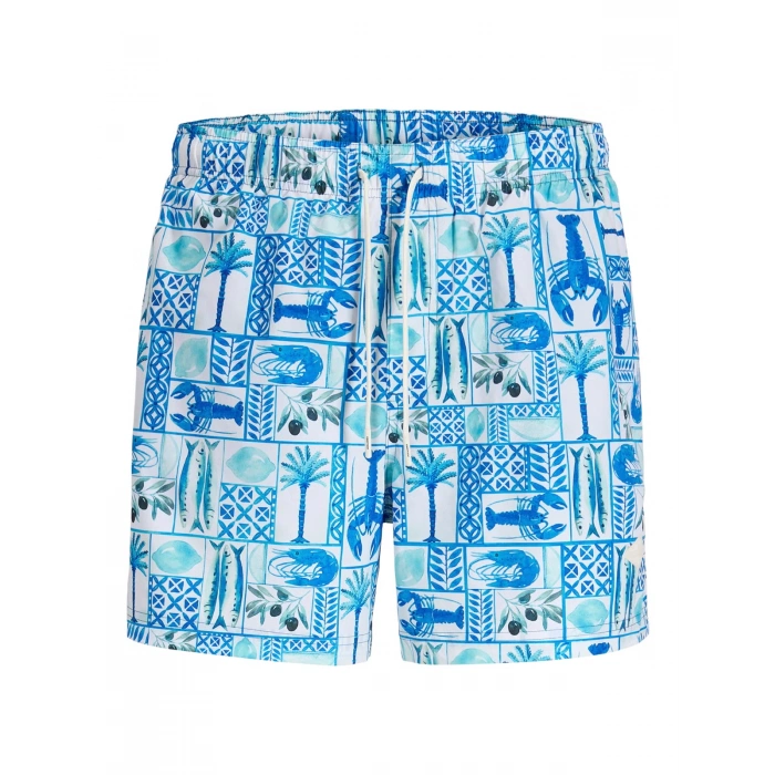 Jack&Jones 12291426 Erkek Deniz Sort - Mavi Desenli