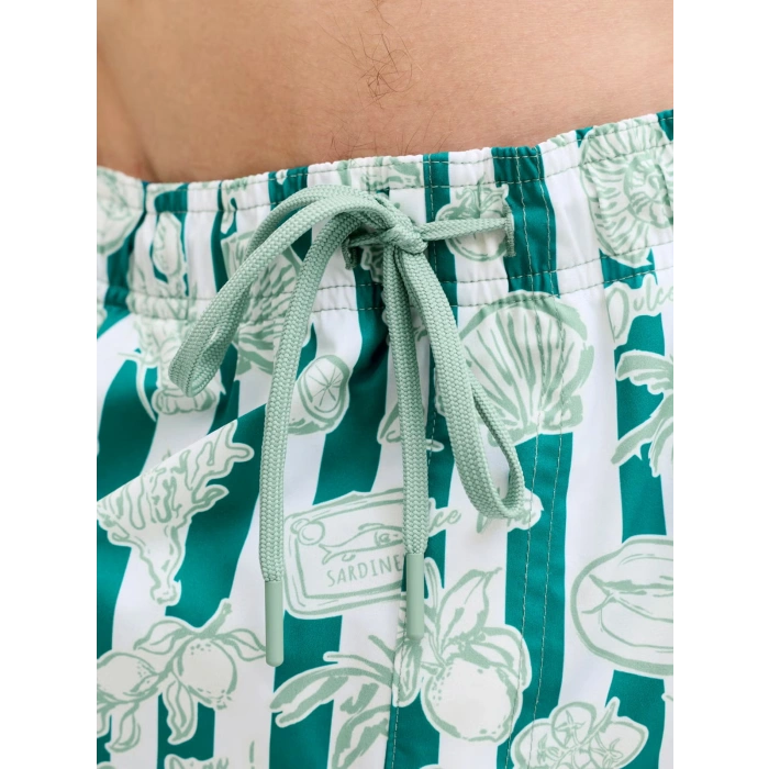 Jack&Jones 12291426 Erkek Deniz Sort - Yesil Desenli