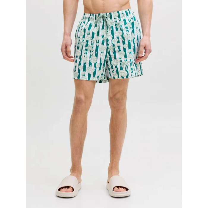 Jack&Jones 12291426 Erkek Deniz Sort - Yesil Desenli