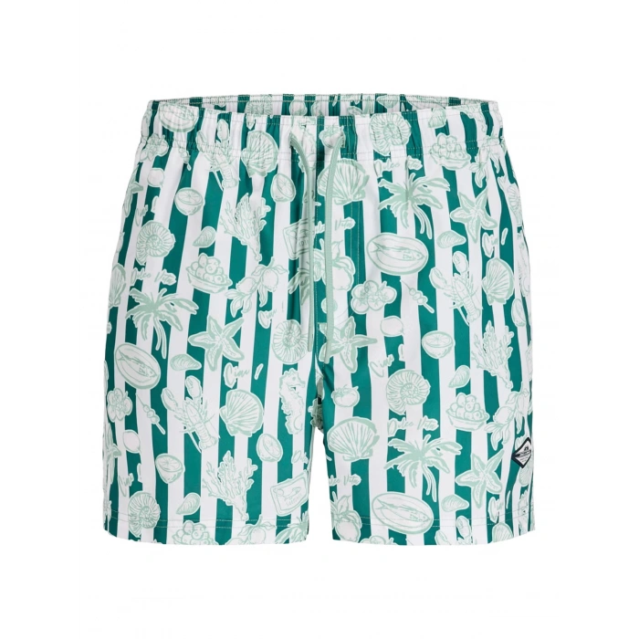 Jack&Jones 12291426 Erkek Deniz Sort - Yesil Desenli