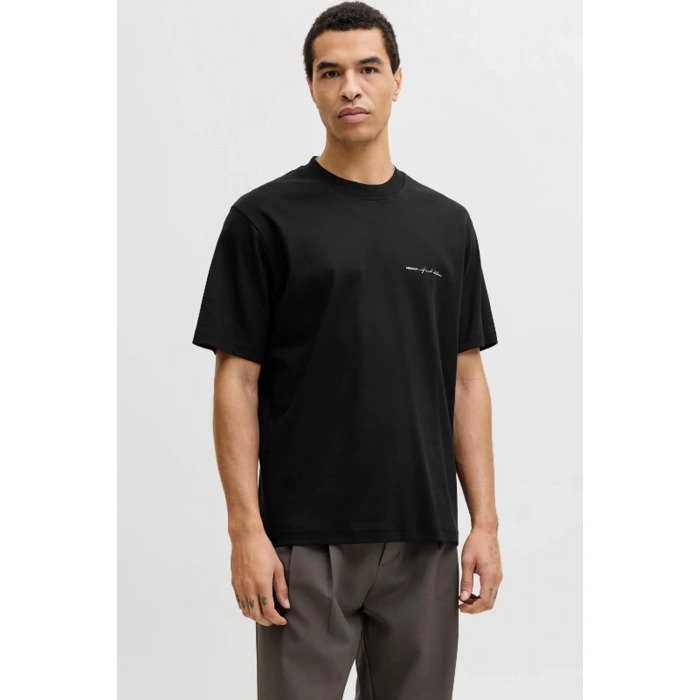 Jack&jones 12292397 0 Yaka Erkek Tshirt - Siyah