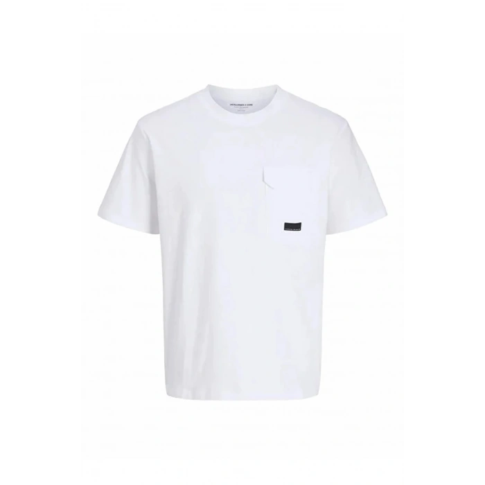 Jack&jones 12293064 0 Yaka Erkek Tshirt - Beyaz