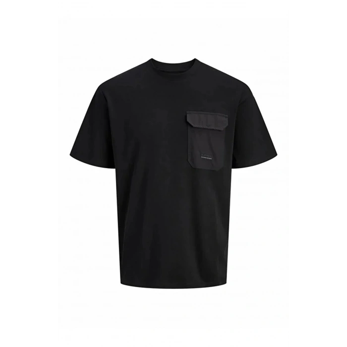 Jack&jones 12293064 0 Yaka Erkek Tshirt - Siyah