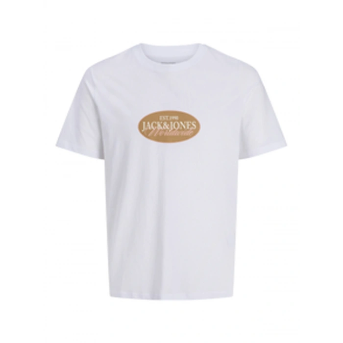 Jack&jones 12297891 0 Yaka Erkek Tshirt - Beyaz