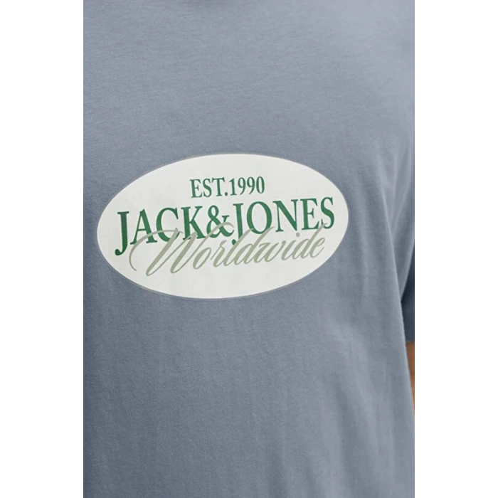 Jack&jones 12297891 0 Yaka Erkek Tshirt - Indigo