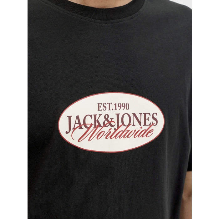 Jack&jones 12297891 0 Yaka Erkek Tshirt - Siyah