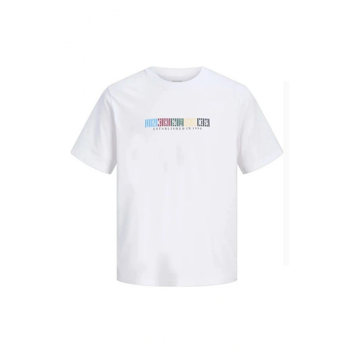 Jack&jones 12297899 0 Yaka Erkek Tshirt - Beyaz