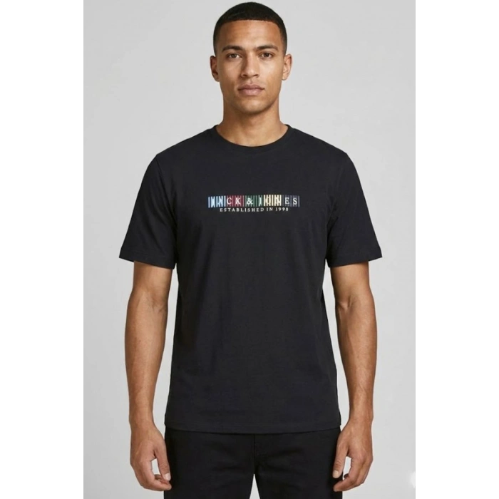 Jack&jones 12297899 0 Yaka Erkek Tshirt - Siyah