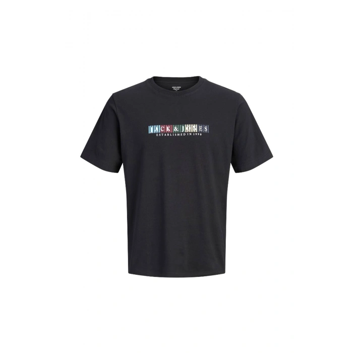 Jack&jones 12297899 0 Yaka Erkek Tshirt - Siyah