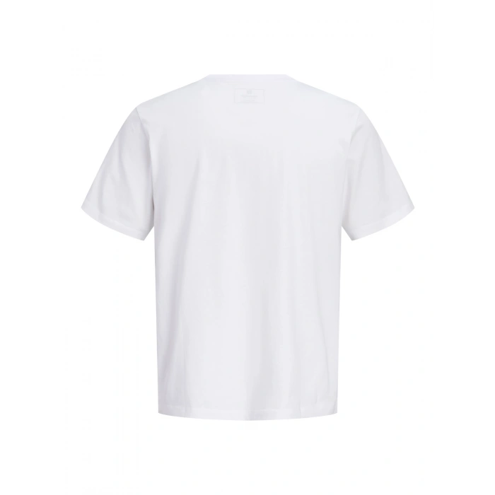 Jack&Jones 12298018 0 Yaka Erkek Tshirt - Beyaz