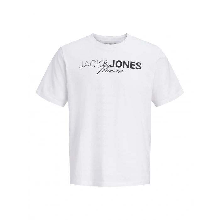 Jack&Jones 12298018 0 Yaka Erkek Tshirt - Beyaz
