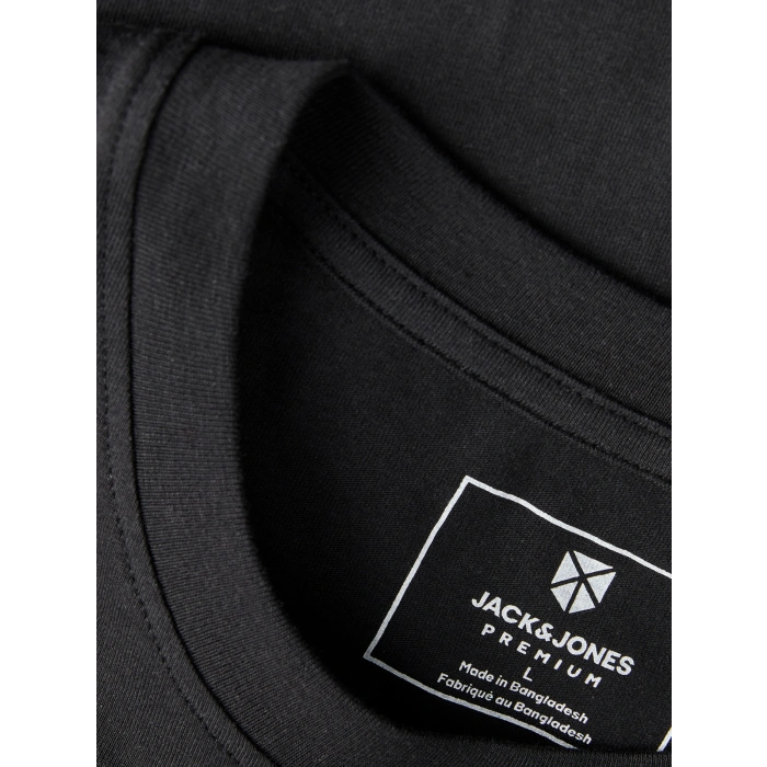 Jack&Jones 12298018 0 Yaka Erkek Tshirt - Siyah