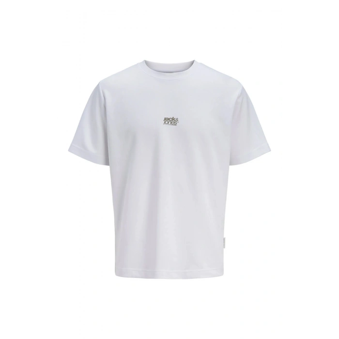 Jack&Jones 12298989 0 Yaka Erkek Tshirt - Beyaz