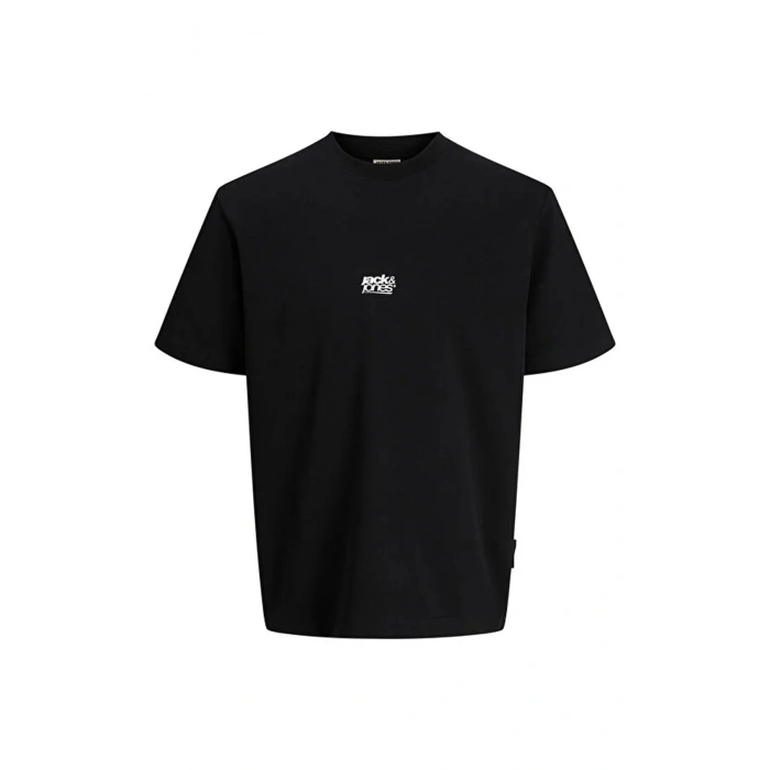 Jack&Jones 12298989 0 Yaka Erkek Tshirt - Siyah