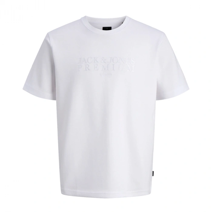 Jakc&jones 12292403 0 Yaka Erkek Tshirt - Beyaz