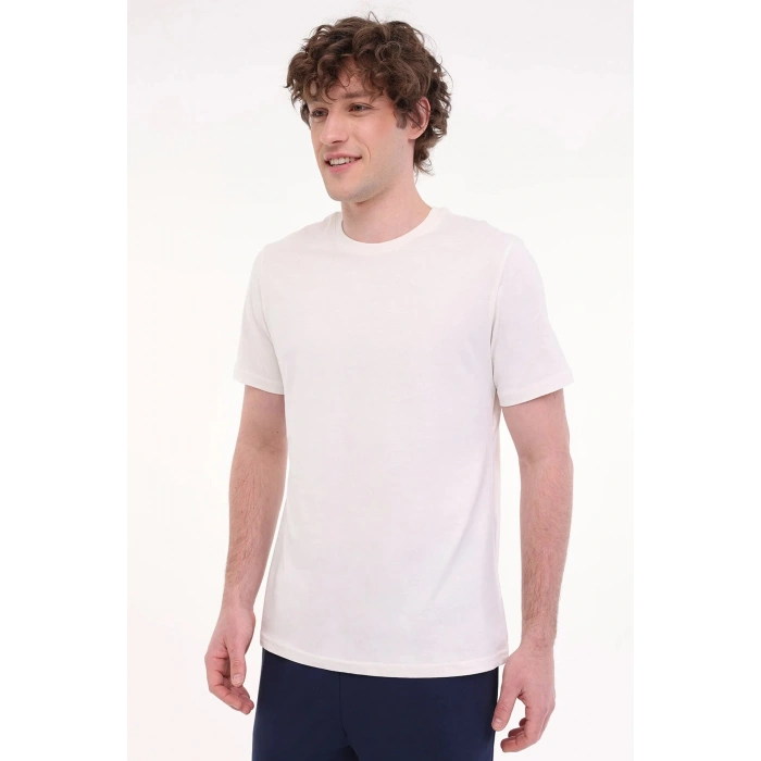 Kinetix Pam C 11sn220 0 Yaka Erkek Tshirt - Beyaz