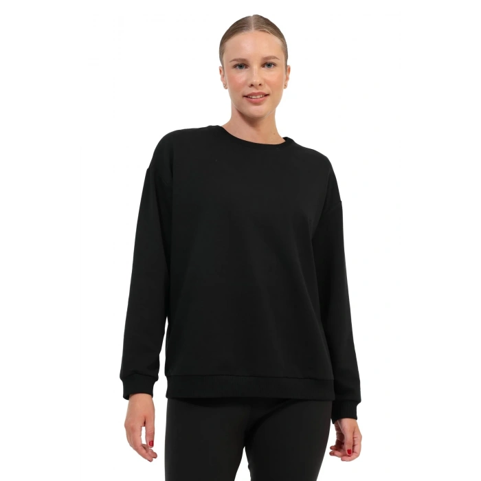 Lumberjack 16sn79 0 Yaka Kadin Sweat - Siyah